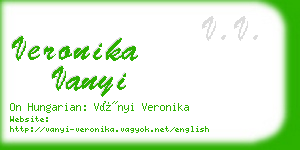 veronika vanyi business card